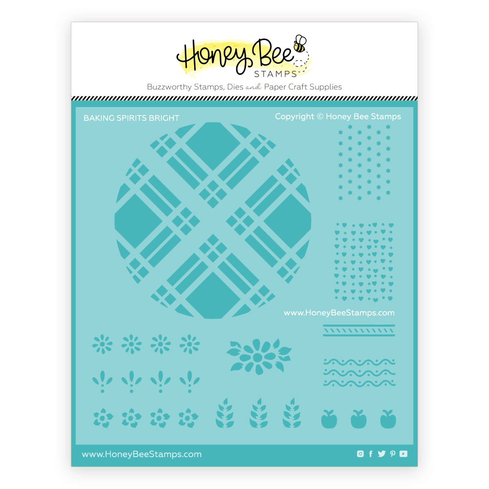Honey Bee - Baking Spirits Bright - 6x6" Coordinating Stencil