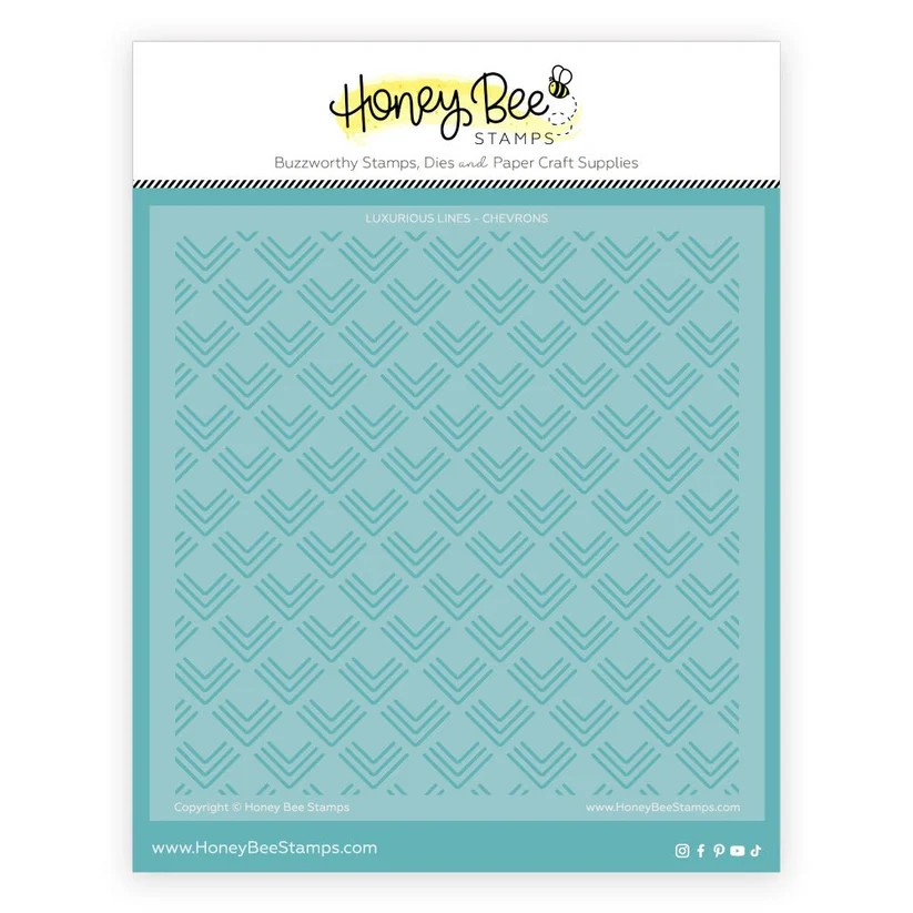 **NEW* - Honey Bee - Luxurious Lines - 6"x6" Stencil Set of 2 Layering Background Stencils