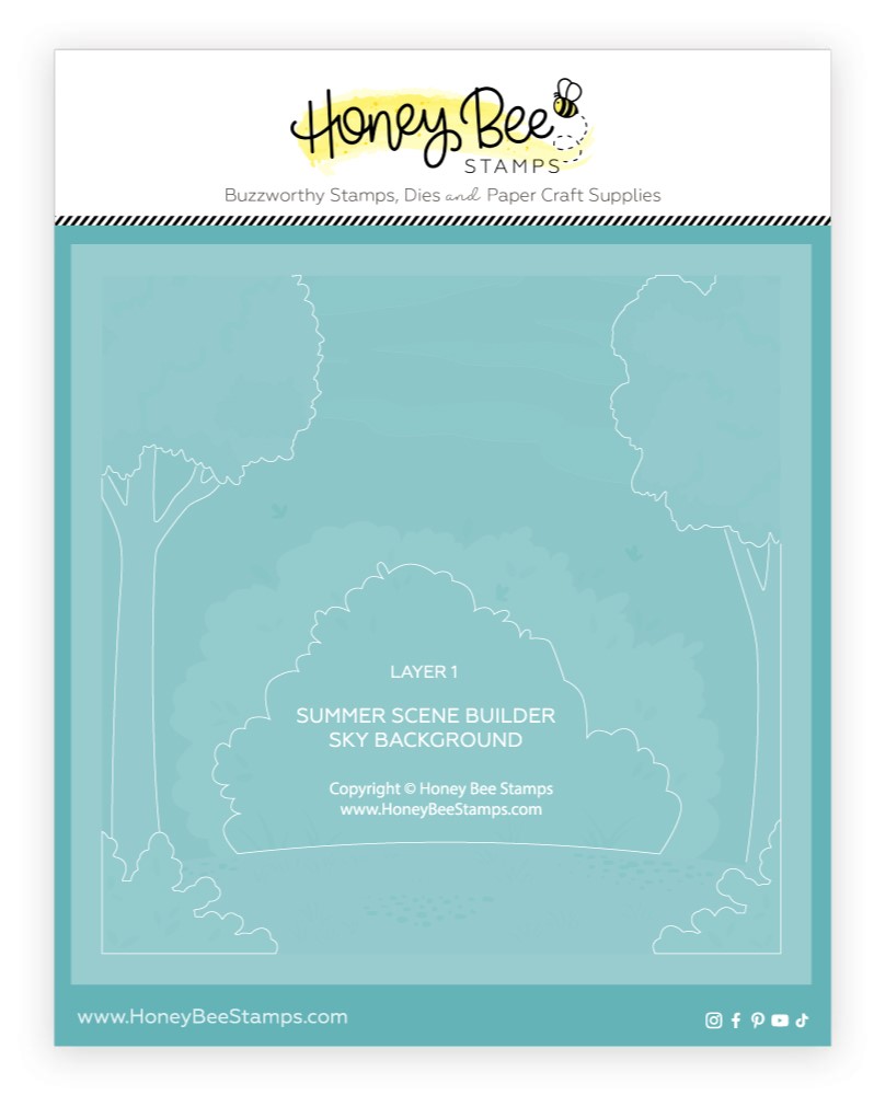 **NEW* - Honey Bee - Summer Scene Builder - 6"x6" Stencil Set of 6 Layering Background Stencils
