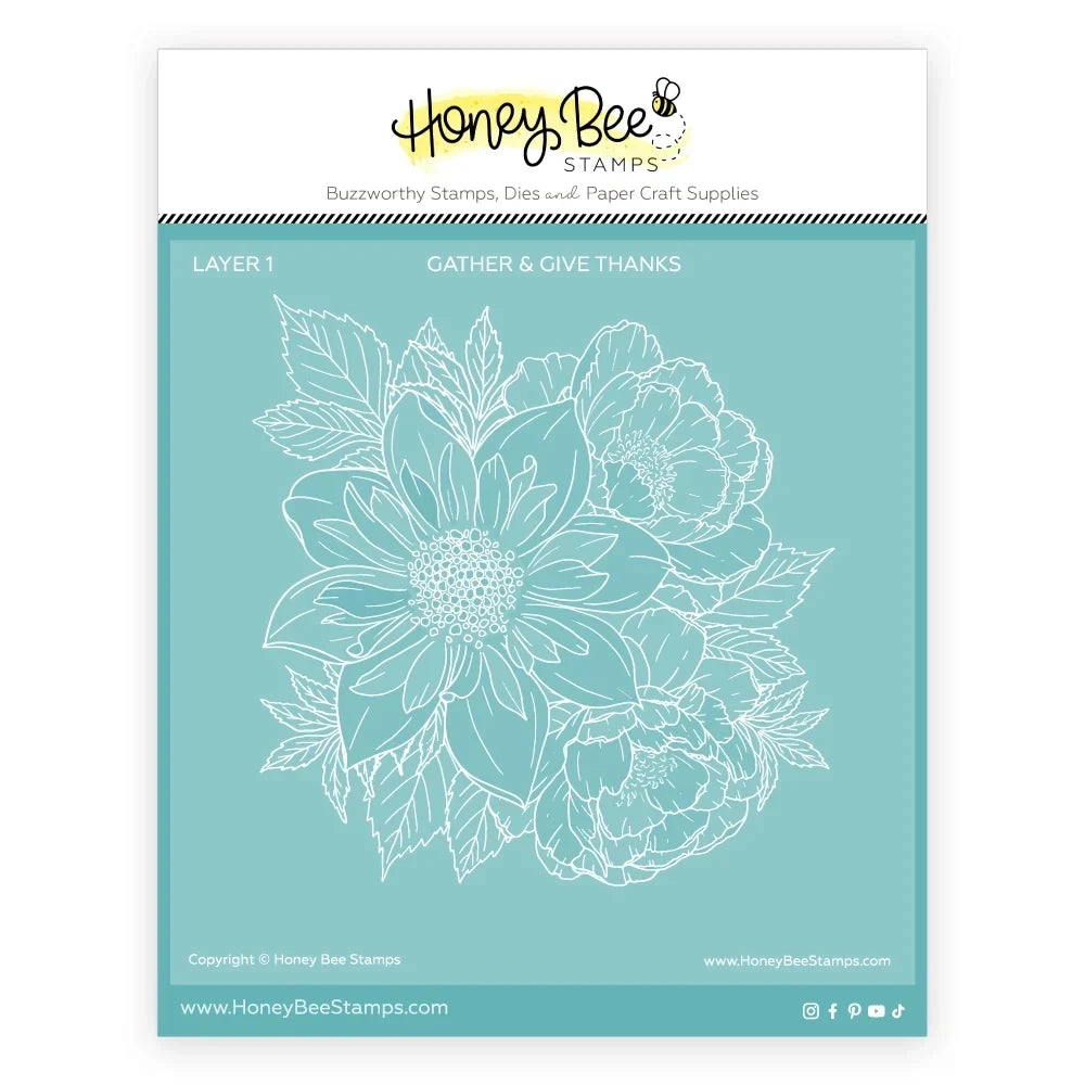 **NEW* - Honey Bee - Gather & Give Thanks - Set of 7 - 6"x6" Coordinating Stencils