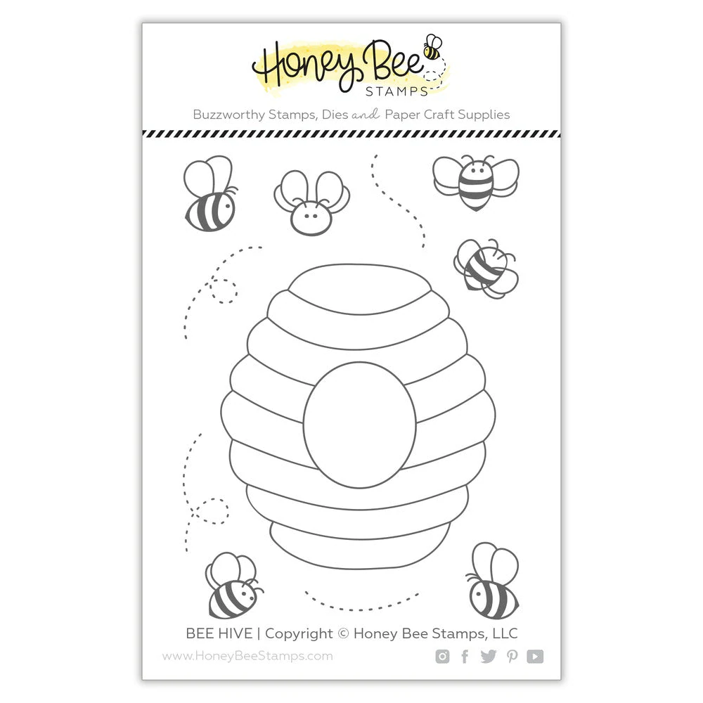 Honey Bee - Bee Hive | 3x4 Stamp Set