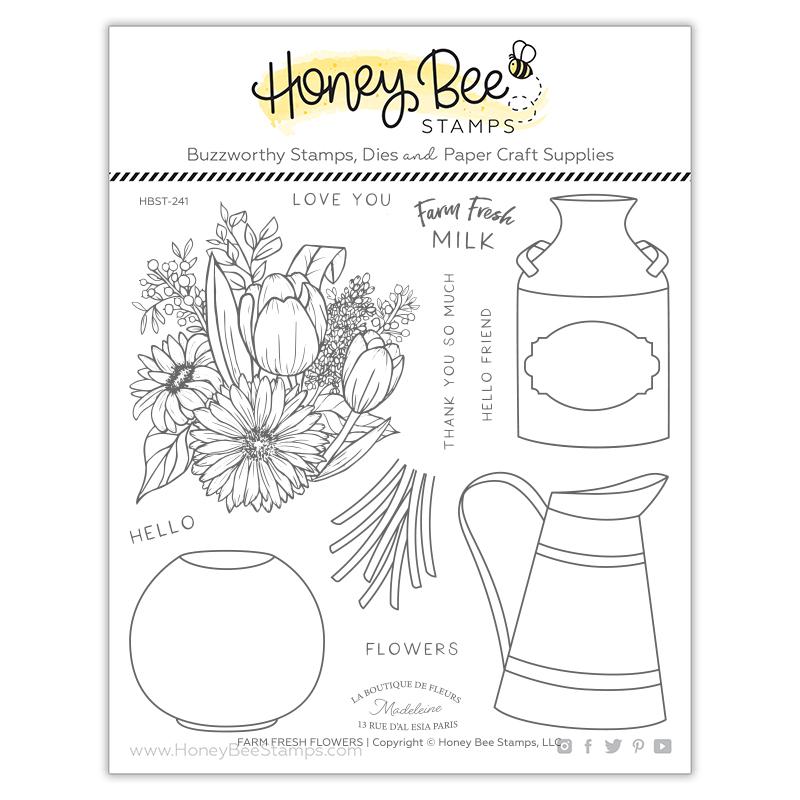 Honey Bee - Farm Fresh Flowers | 6x6 Stamp Set