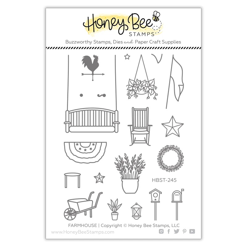 Honey Bee - Farmhouse Add-On | 3x4 Stamp Set