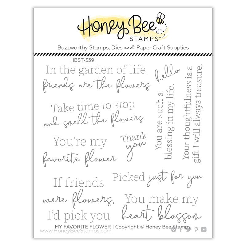 Honey Bee - My Favorite Flower | 4x4 Stamp Set