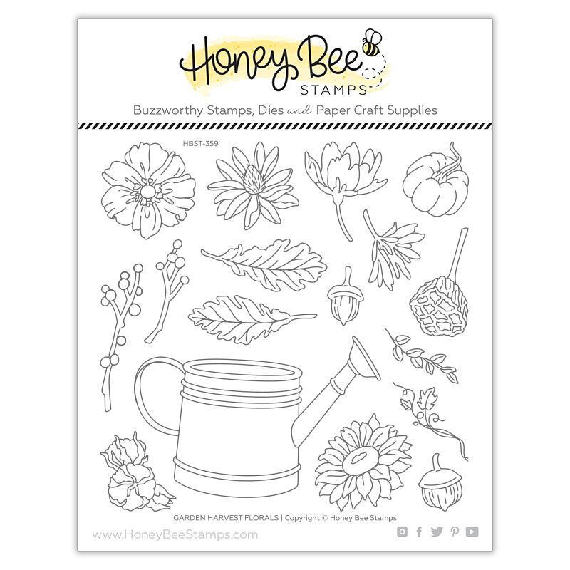 Honey Bee - Garden Harvest Florals | 6x6 Stamp Set