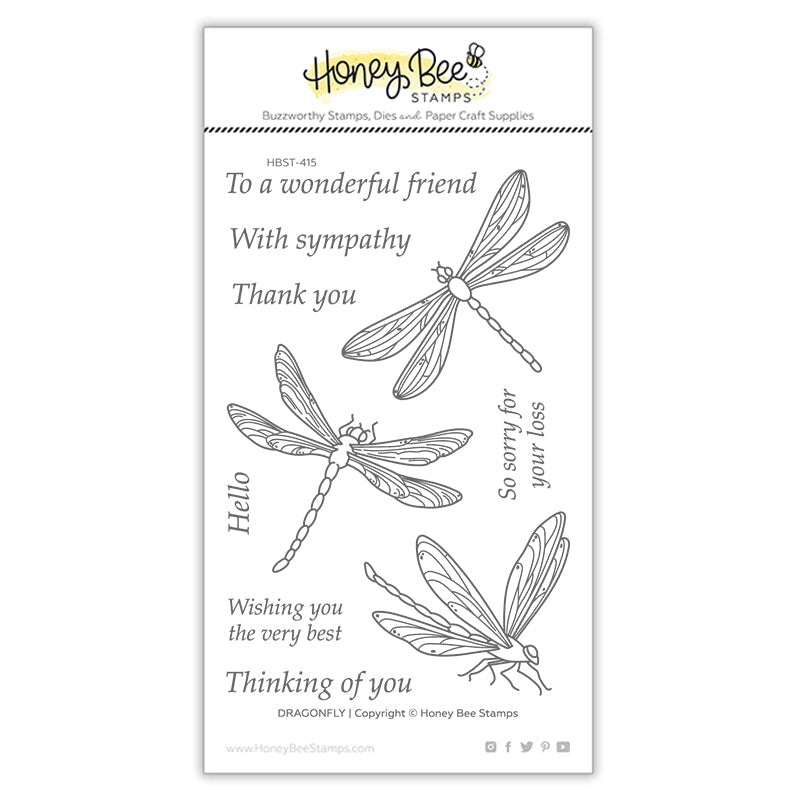 Honey Bee - Dragonfly | 4x6 Stamp Set