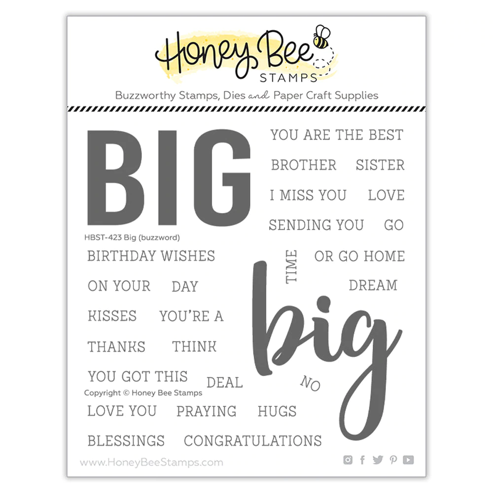 Honey Bee - Big Buzzword | 5x5 Stamp Set