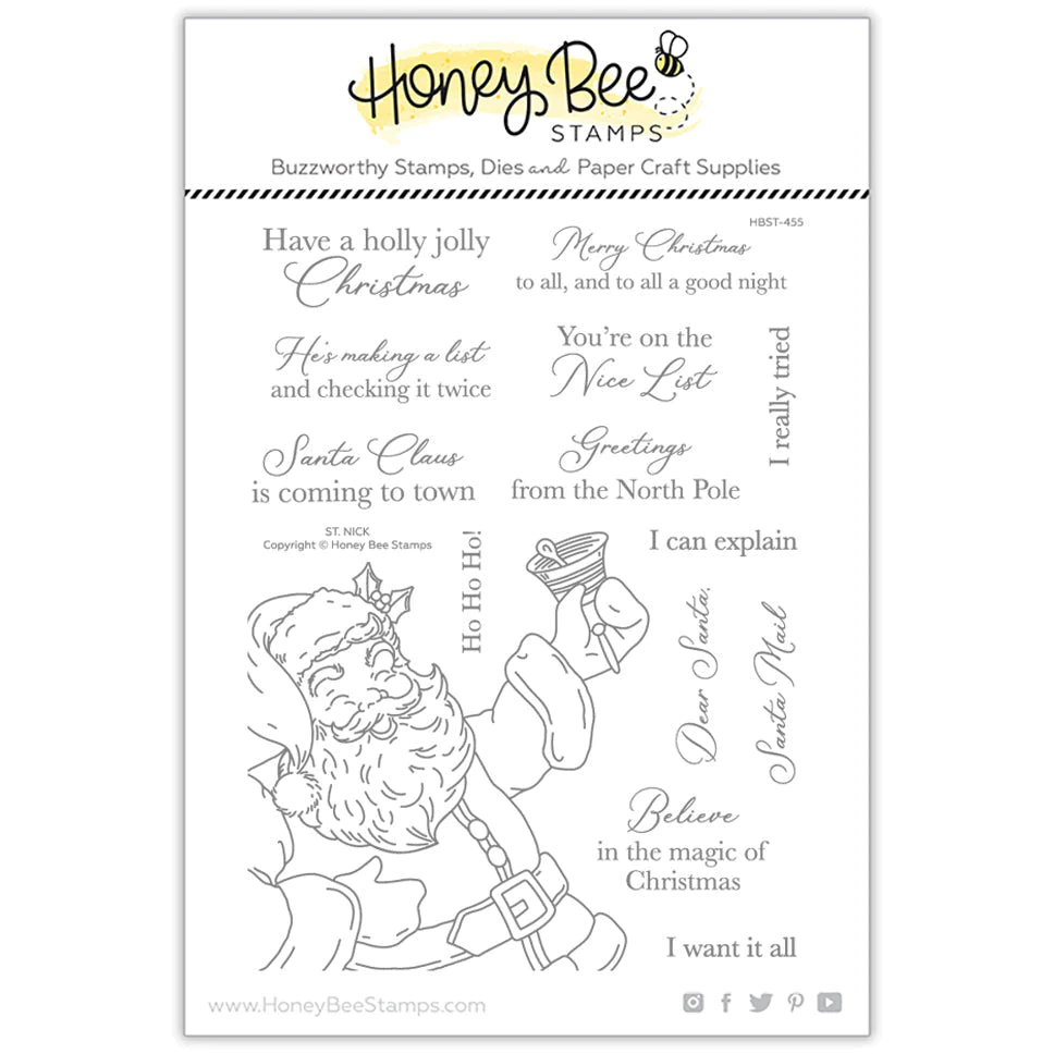 Honey Bee - St. Nick - 6x8 Stamp Set