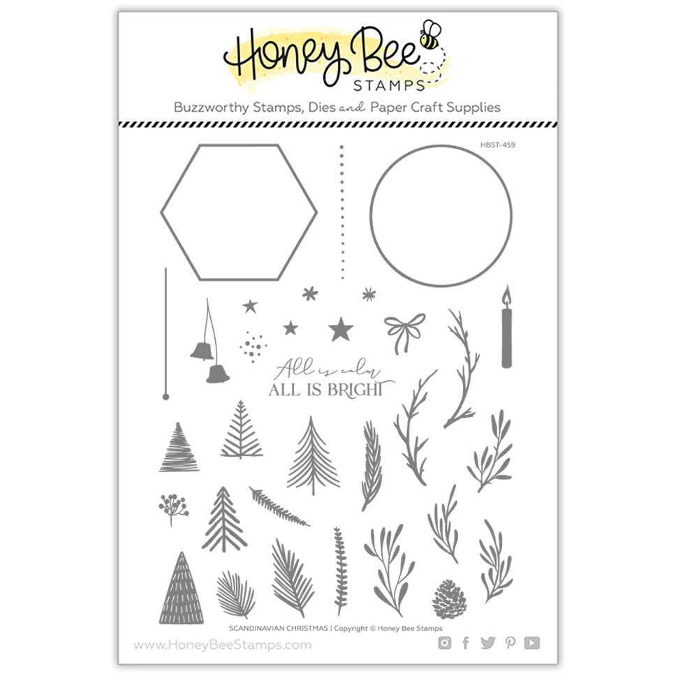 Honey Bee - Scandinavian Christmas - 6x8 Stamp Set