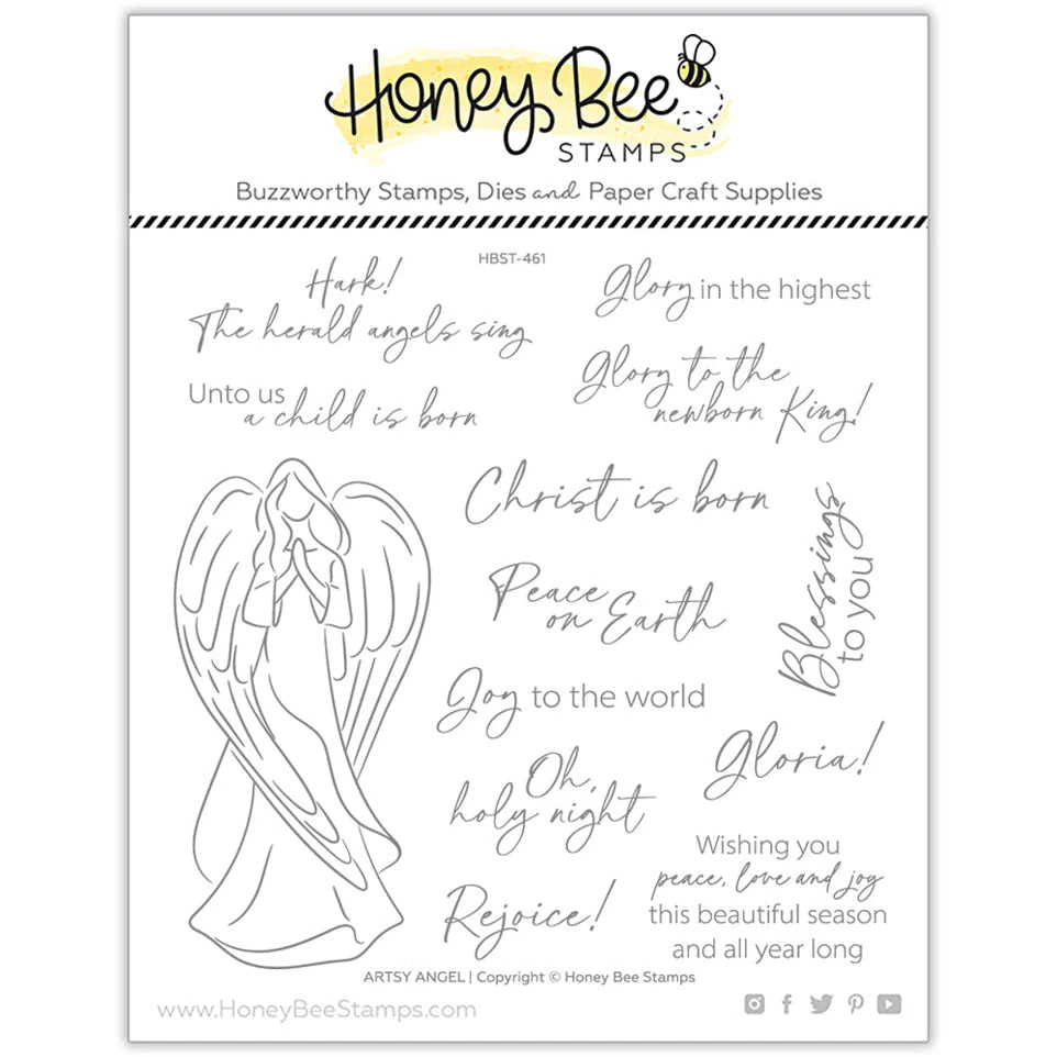 Honey Bee - Artsy Angel - 6x6 Stamp Set