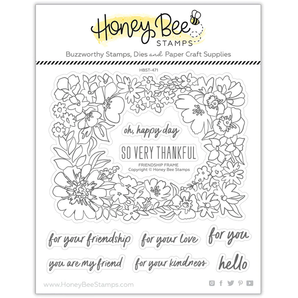 Honey Bee - Friendship Frame - 6x6 Stamp Set