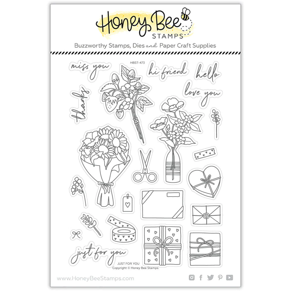 Honey Bee - Just For You - 6x8 STAMP (SO)
