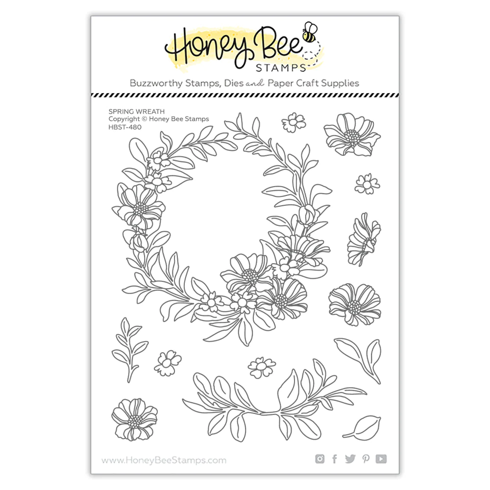Honey Bee - Spring Wreath - 5x6 Stamp Set