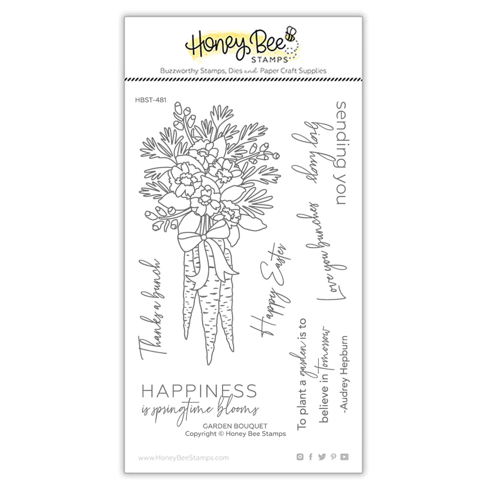 Honey Bee - Garden Bouquet - 4x6 Stamp Set