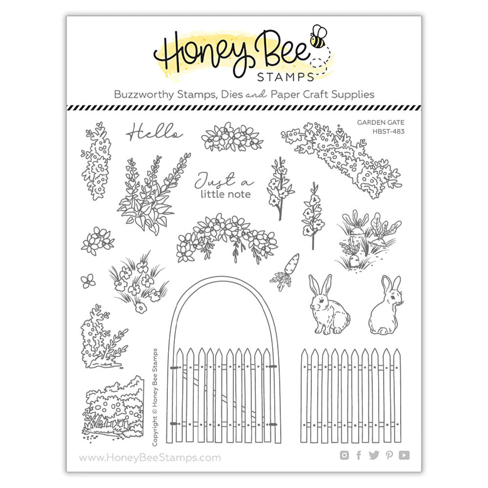 Honey Bee - Garden Gate - 6x6 Stamp Set