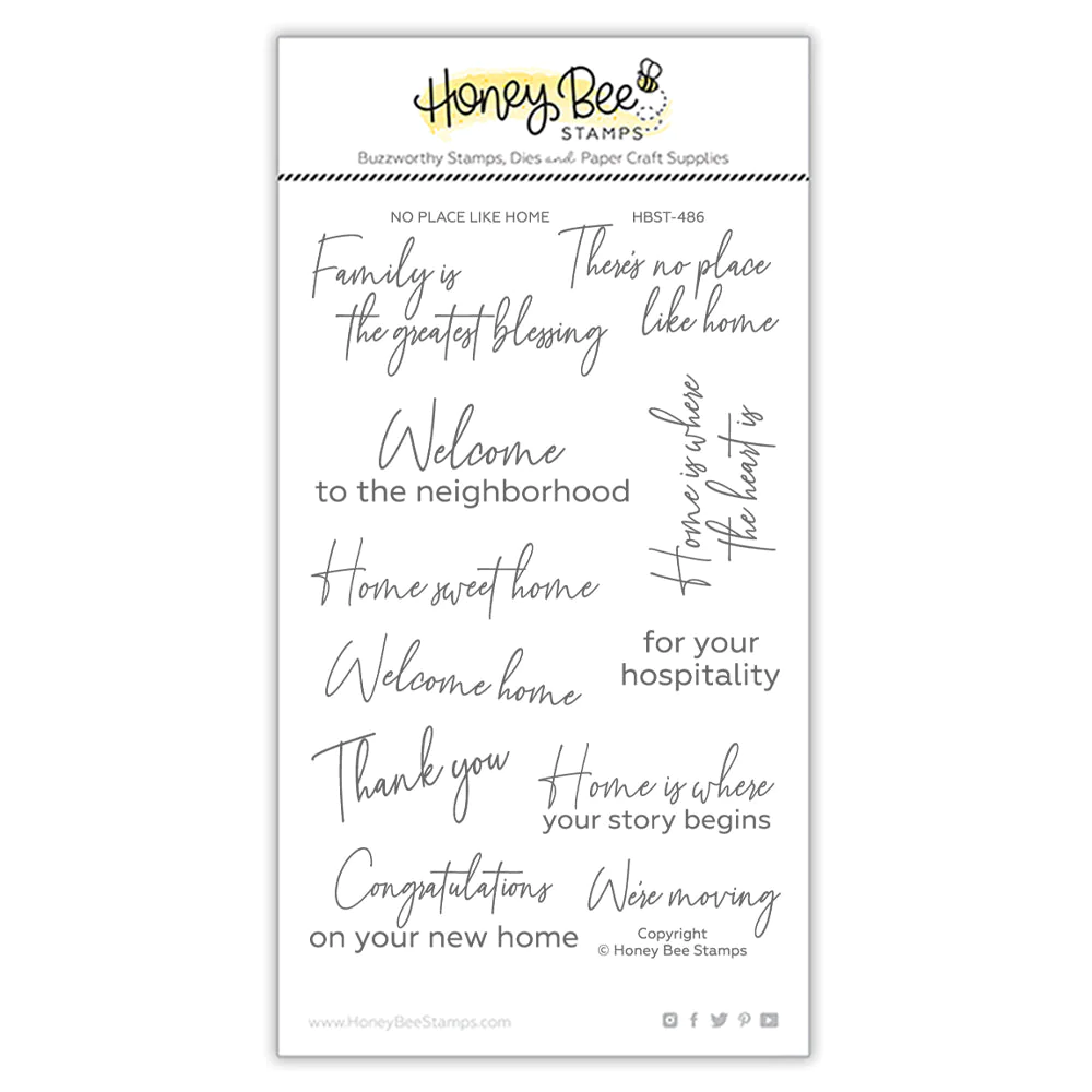 Honey Bee - No Place Like Home - 4x6 Stamp Set