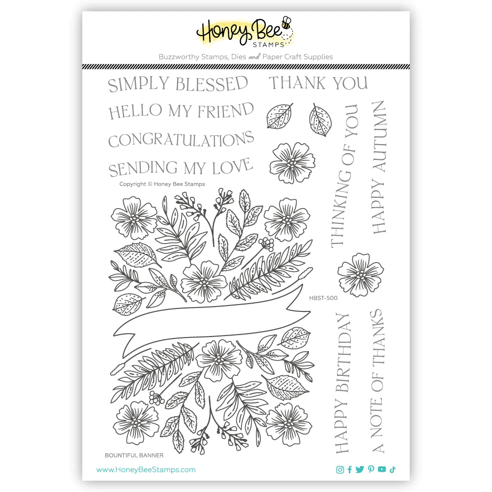 Honey Bee - Bountiful Banner - 6x8 Stamp Set