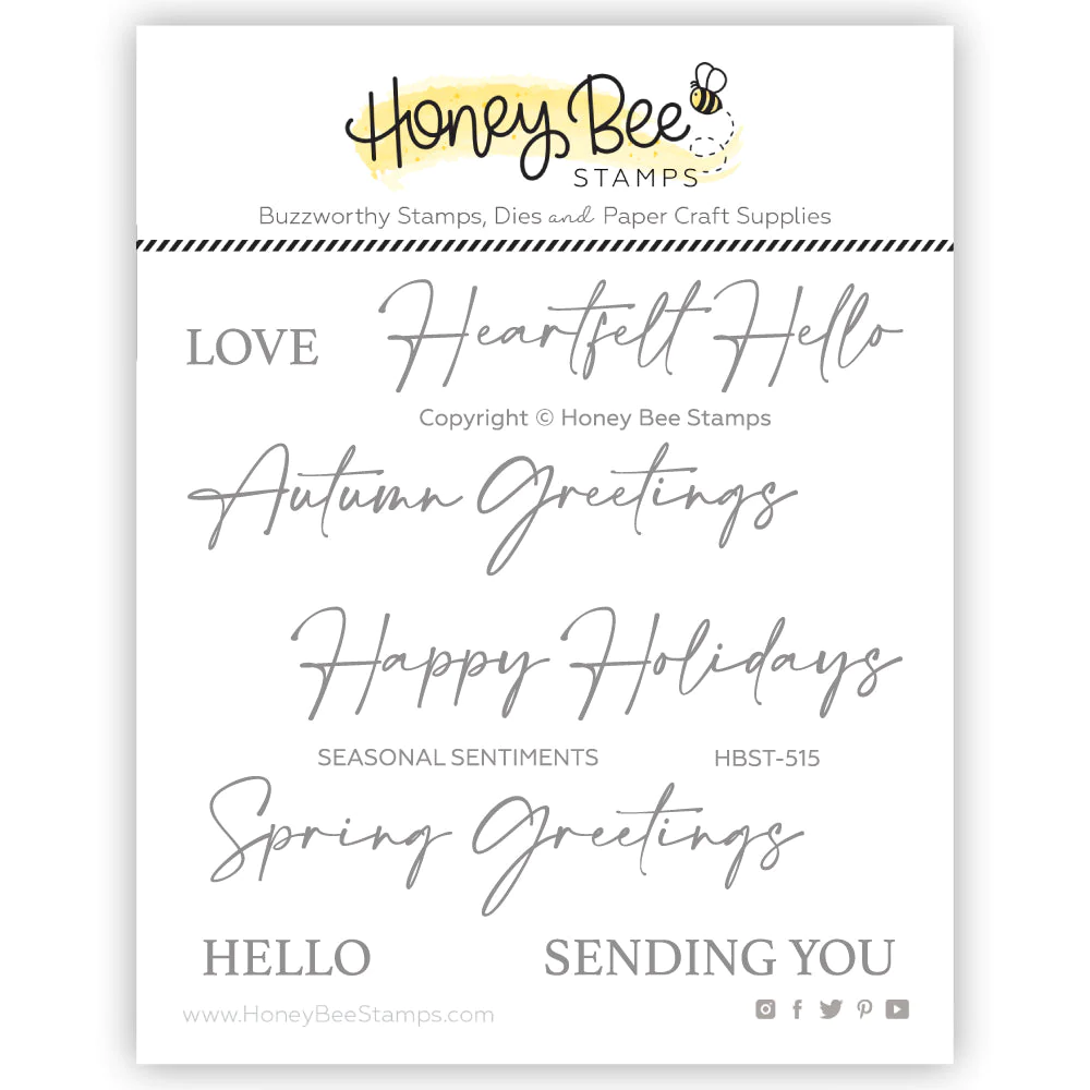 Honey Bee - Seasonal Sentiments 3x3 Stamp Set