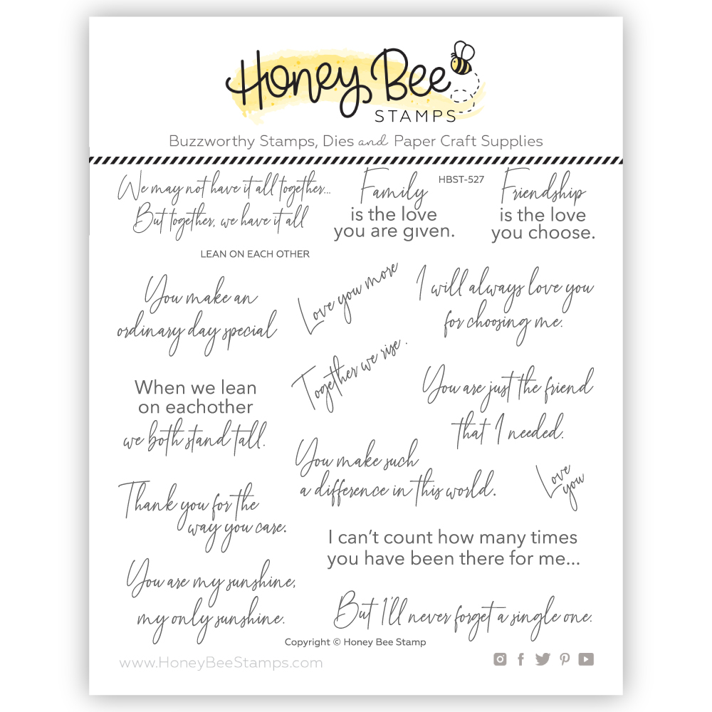 Honey Bee - Lean on Each Other 6x6 Stamp Set