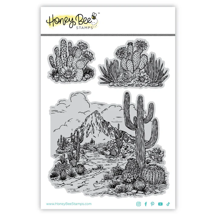 Honey Bee - Out West 5x7 Red Rubber Stamp Set