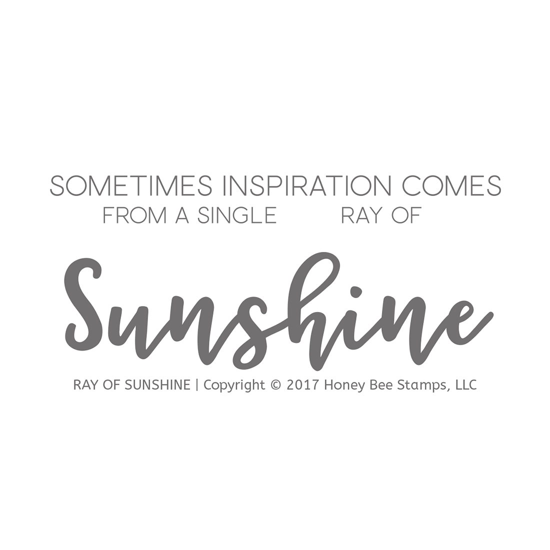Honey Bee Stamps - Ray Of Sunshine | 2x4 Stamp Set