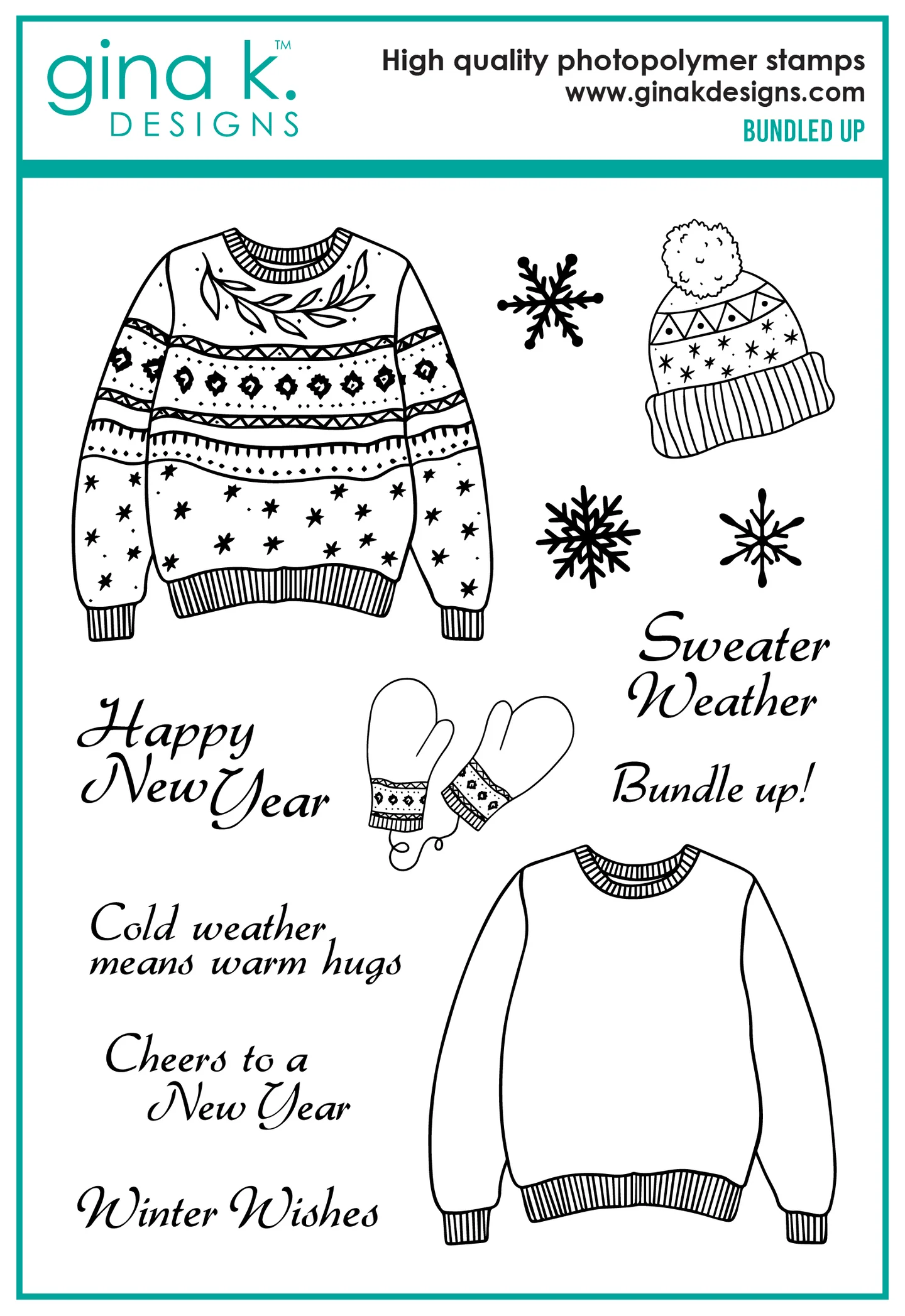 Gina K Designs - Bundled Up - STAMPS