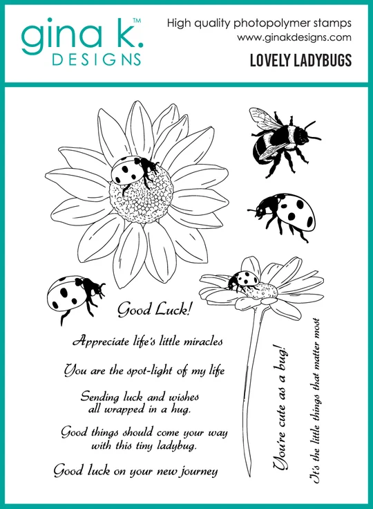 *NEW* - Gina K Designs - Lovely Ladybugs - STAMPS