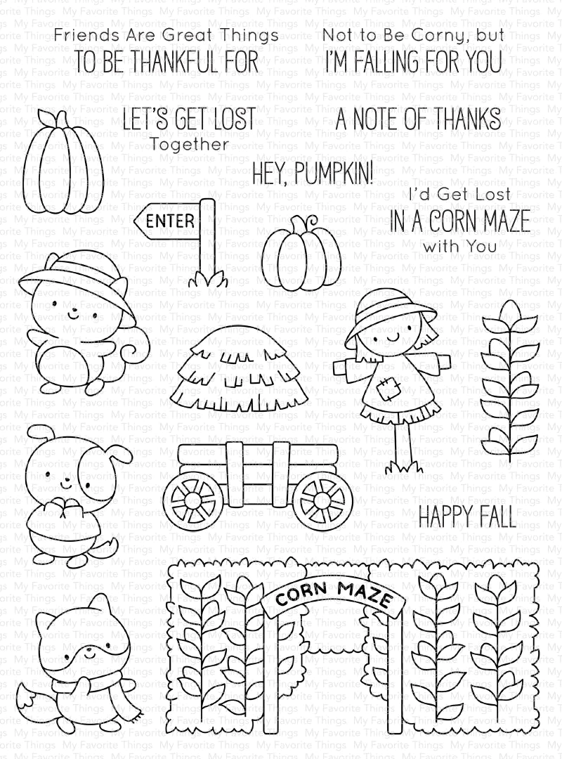 My Favorite Things - JB Corn Maze Cuties STAMP AND MATCHING DIE