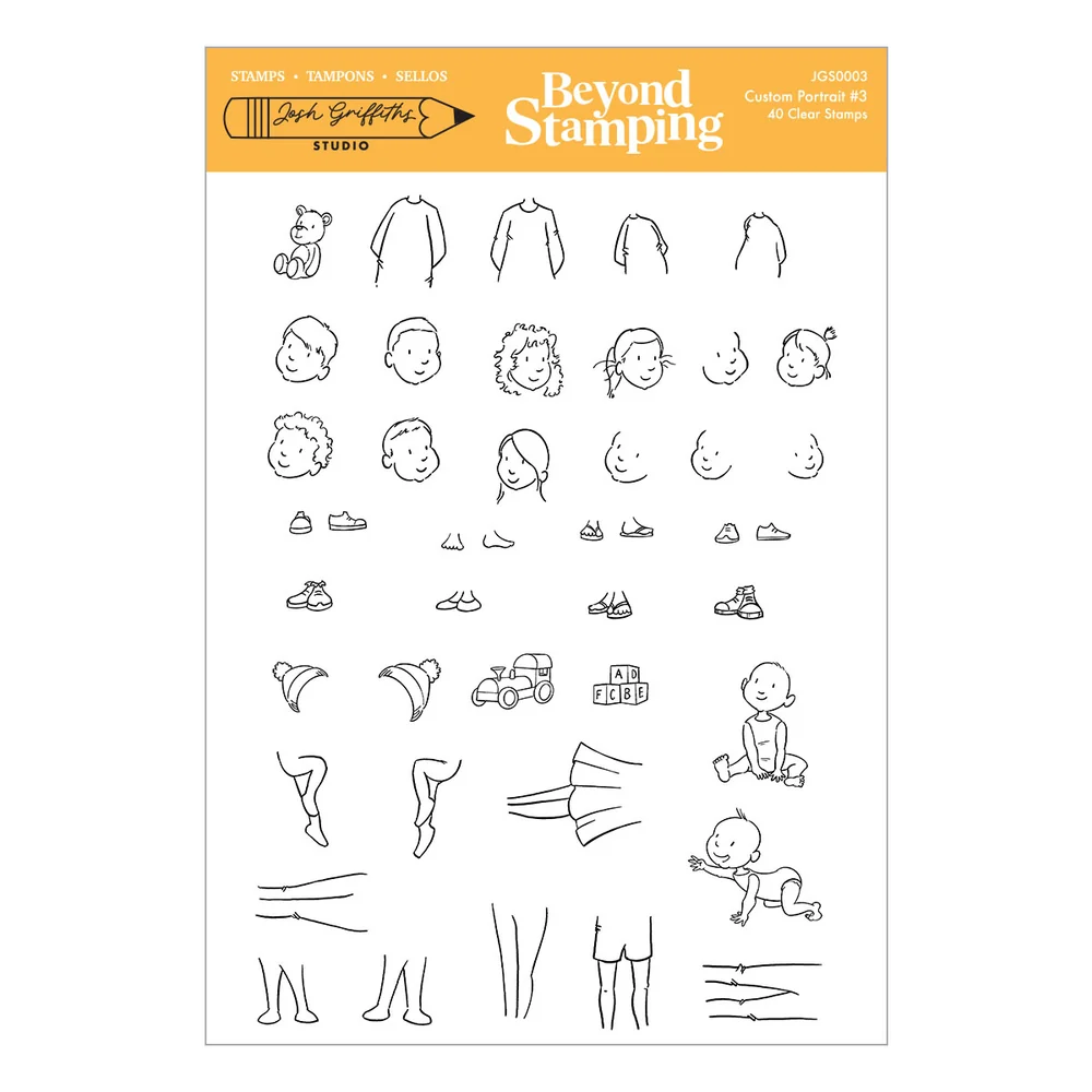 **NEW* - Spellbinders - Beyond Stamping Custom Portrait #3 Clear Stamp Set by Josh Griffiths Studio