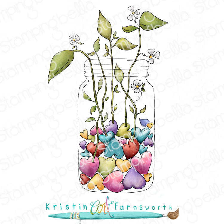 Stamping Bella - Jar of Seeded Hearts