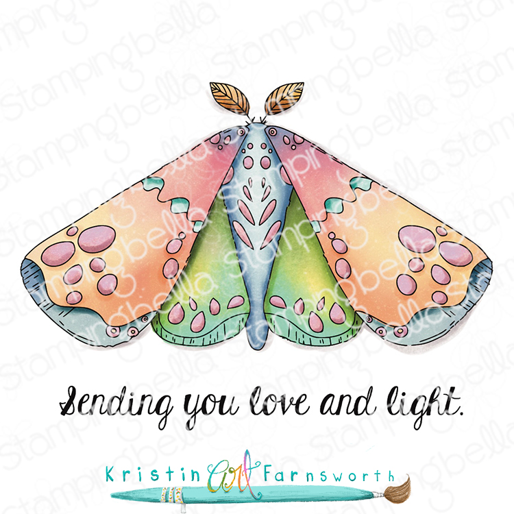 *NEW* - Stamping Bella - Leaf Song Moth (2 stamps included)