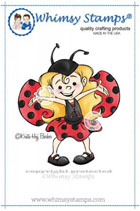 Whimsy Stamps - Ladybug Girl - Krista Heij-Barber