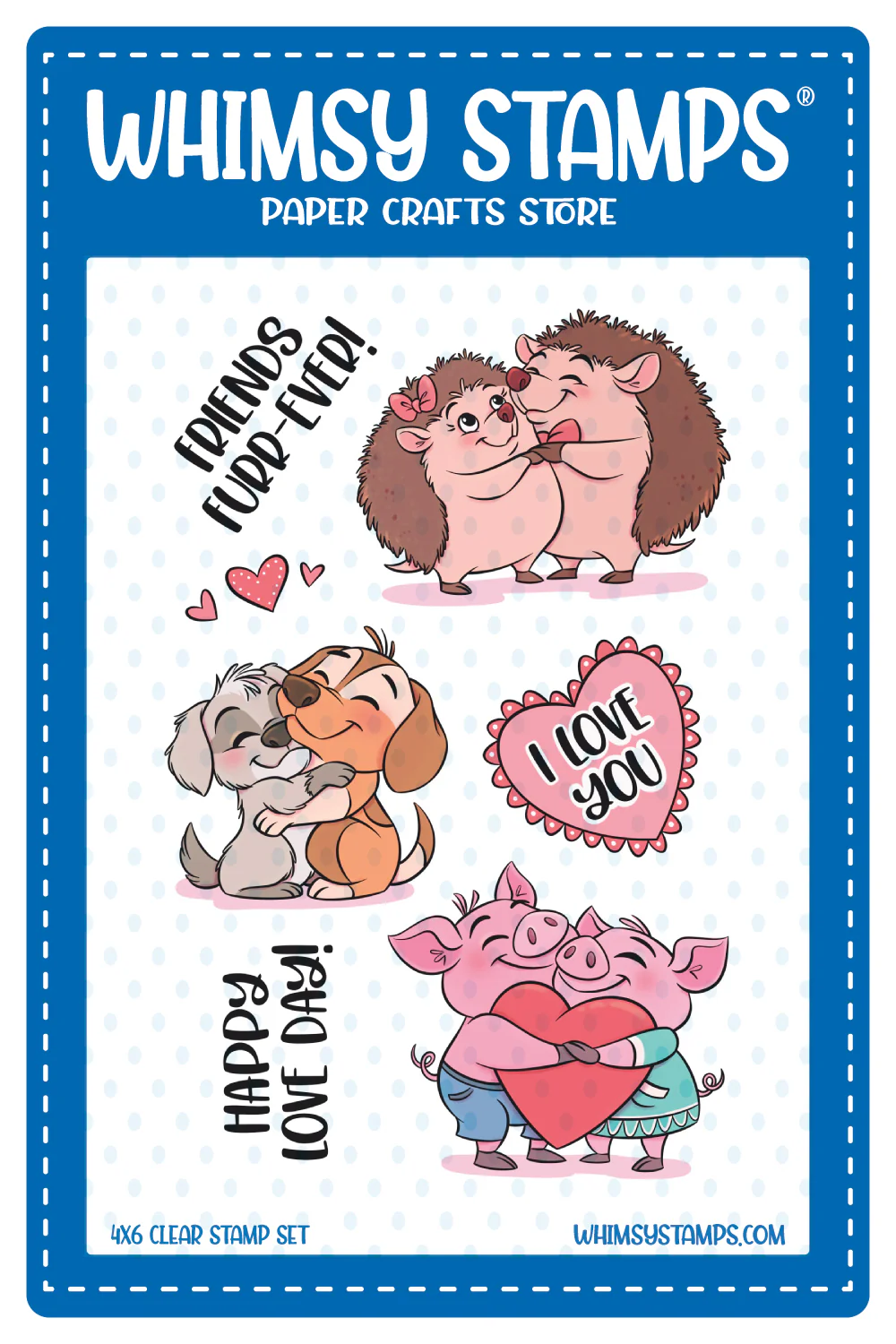 **NEW* - Whimsy Stamps - Furry Friends Clear Stamps
