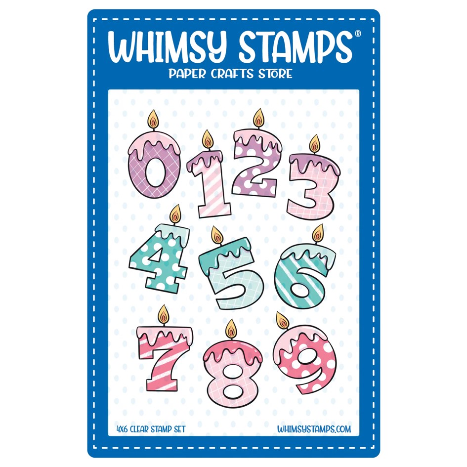 **NEW* - Whimsy Stamps - Candle Numbers Clear Stamps
