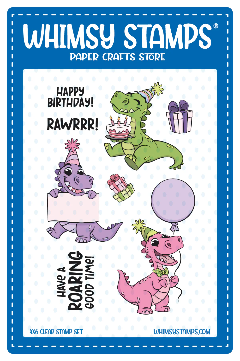 **NEW* - Whimsy Stamps - Dino Birthdays Clear Stamps