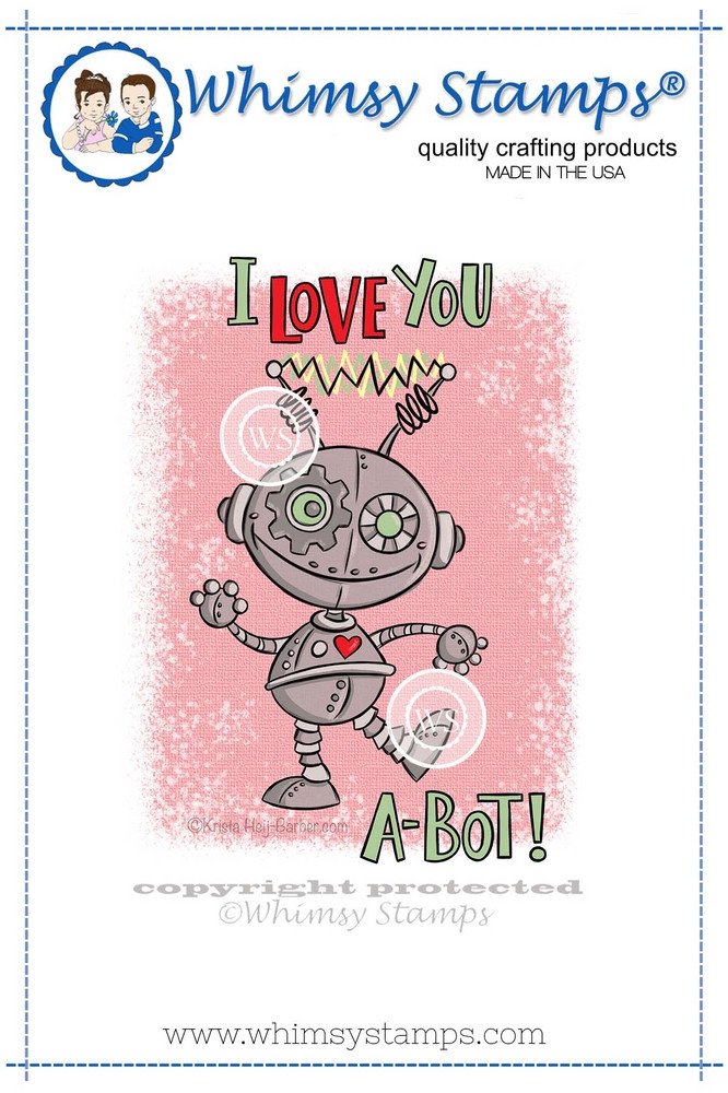 Whimsy Stamps - Love Bot - Krista Heij-Barber Collection