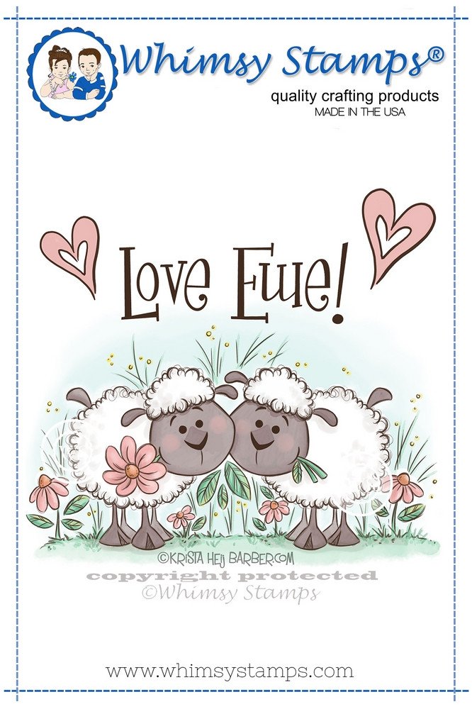 Whimsy Stamps - Love Ewe Sheep