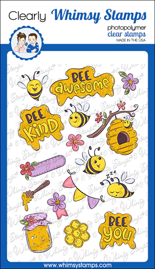 Whimsy Stamps - Bee Awesome Clear Stamps