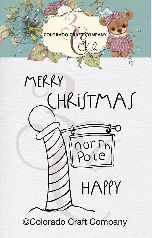 Colorado Craft Company - Kris Lauren~North Pole Mini 2 x 3 Clear Stamps
