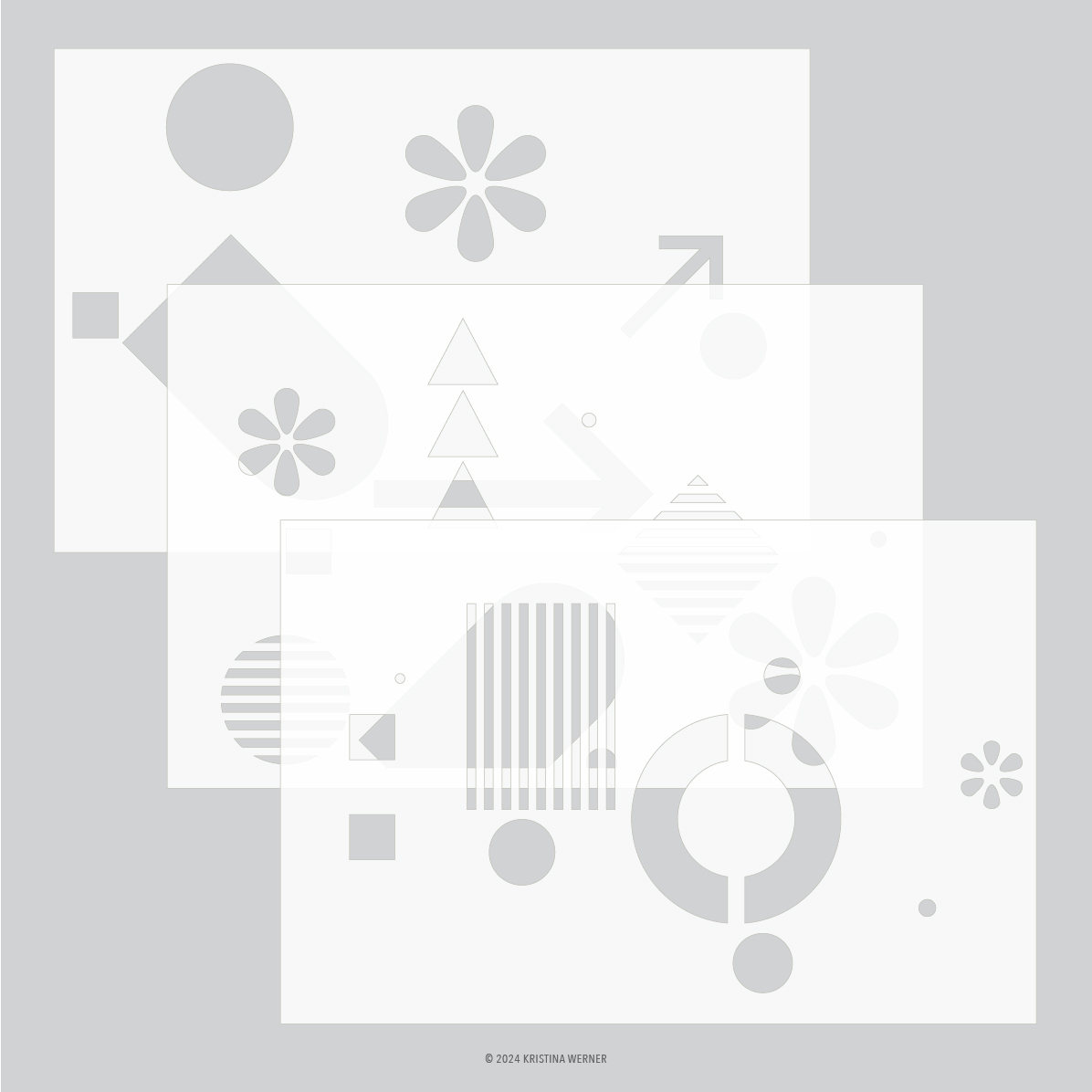 Concord & 9th - Geo Mod Stencil Pack (3 qty; 6 x 9)
