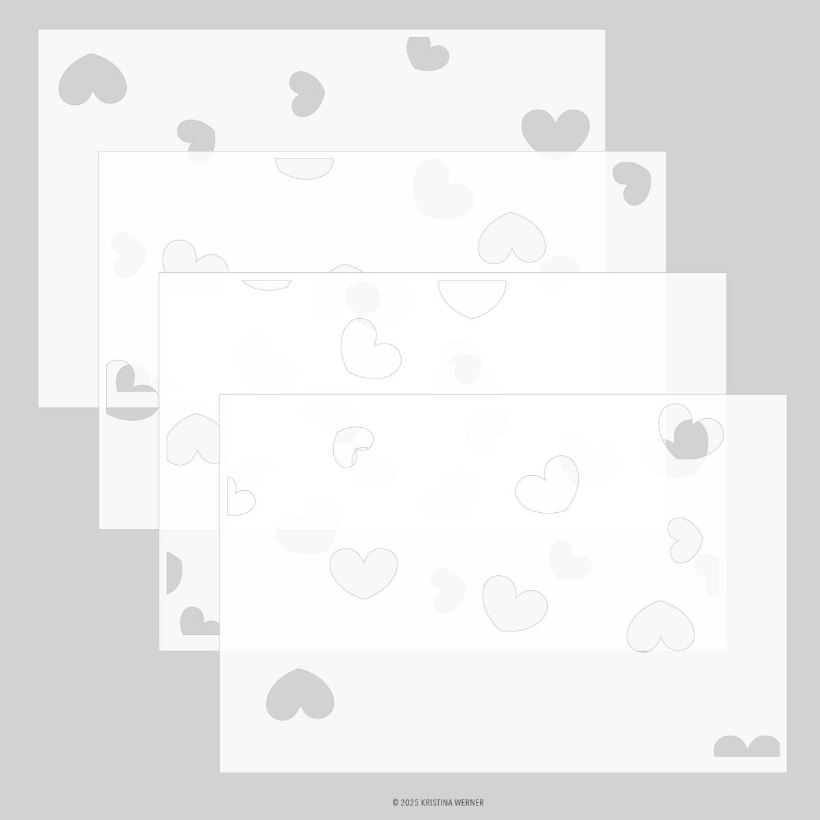 Concord & 9th - Happy Love Day Stencil Pack (4 qty; 6 x 9)