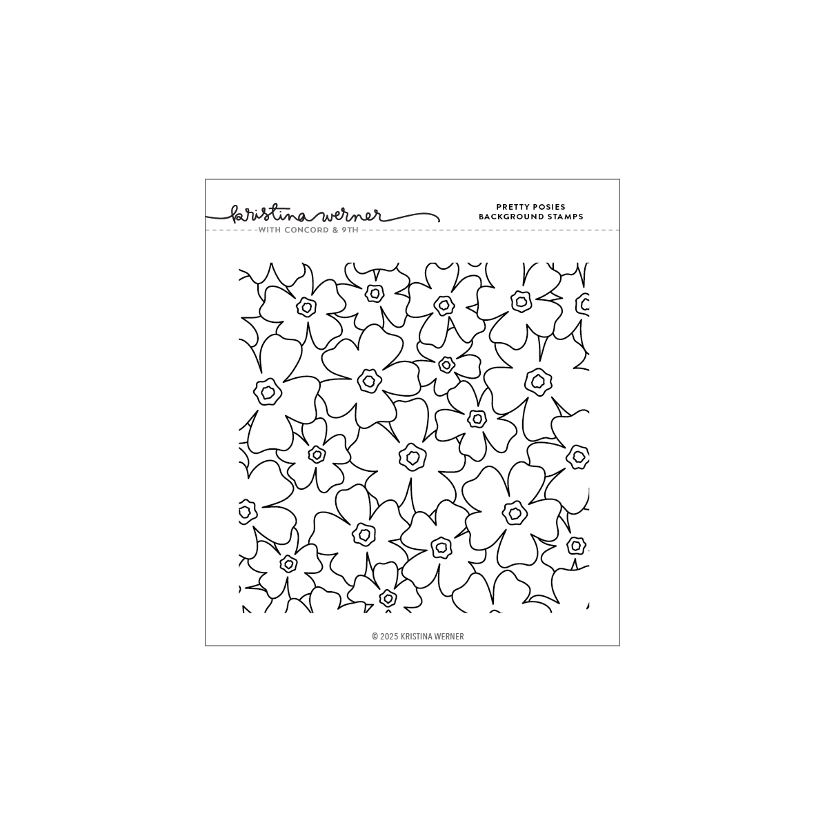 Concord & 9th - Pretty Posies Background Stamp (6 x 6)