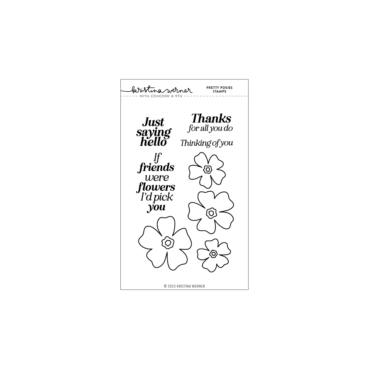 Concord & 9th - Pretty Posies Stamp Set (4 x 6)