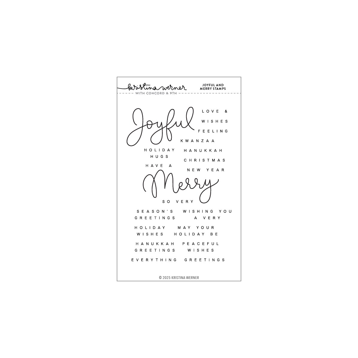 Concord & 9th - Joyful and Merry Stamp Set (4 x 6)