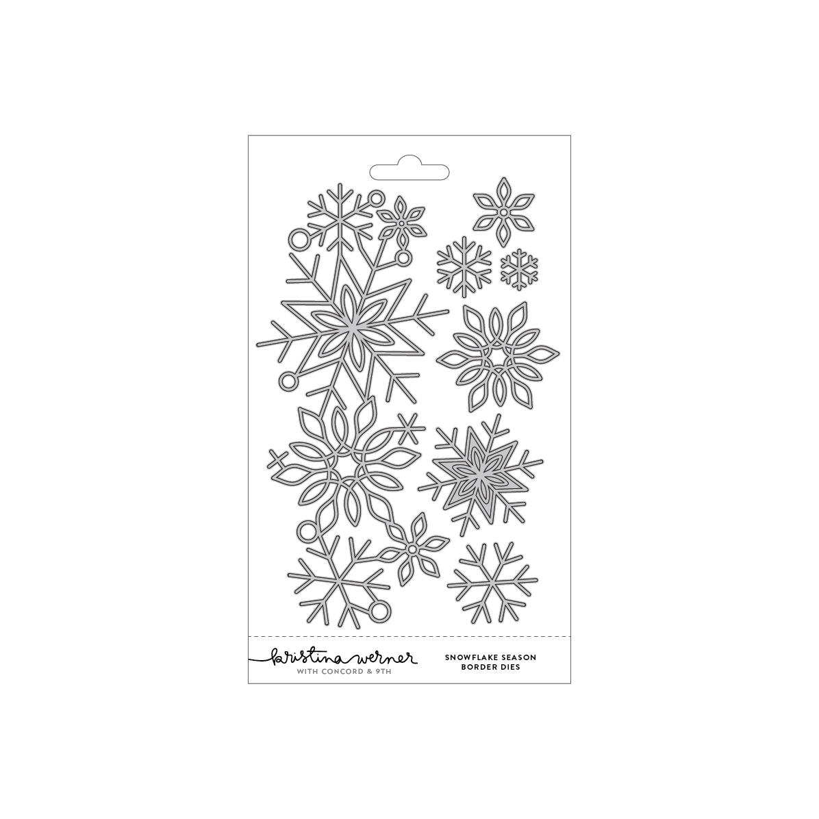 Concord & 9th - Snowflake Season Border Dies
