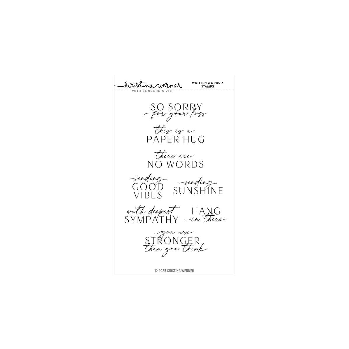 Concord & 9th - Written Words 2 Stamp Set (4 x 6)