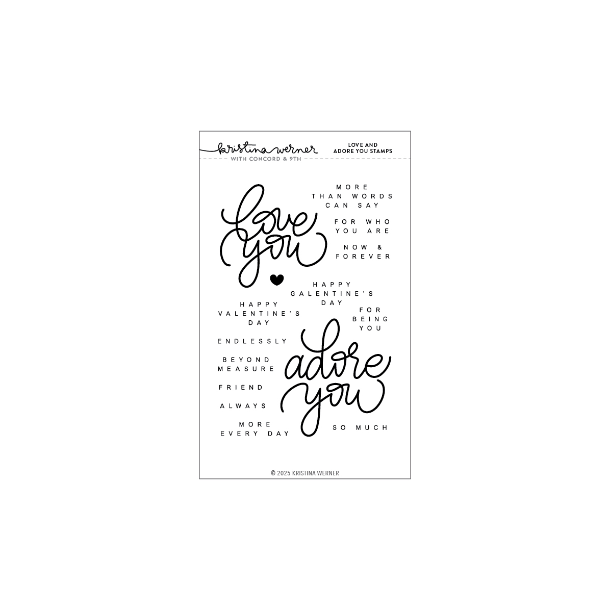 Concord & 9th - Love and Adore You Stamp Set (4 x 6)