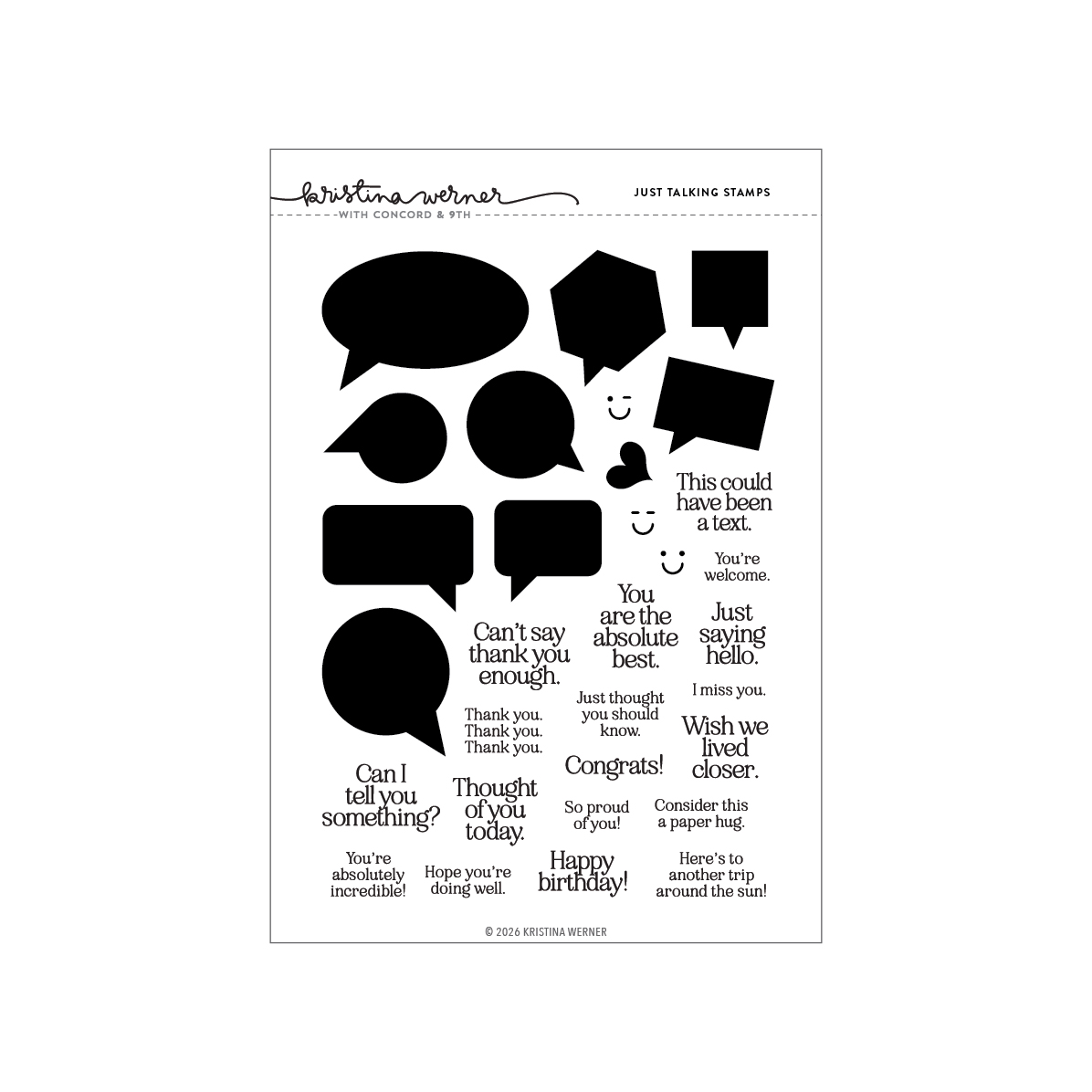 Concord & 9th - Just Talking Stamp Set (6 x 8)
