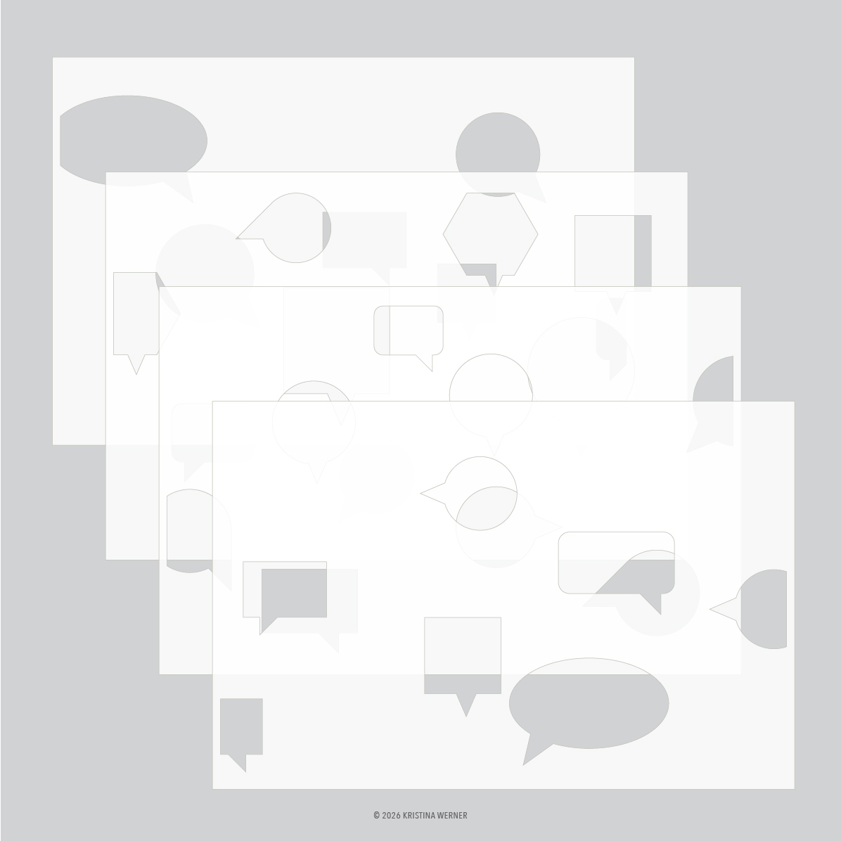 Concord & 9th - Just Talking Stencil Pack (4 qty; 6 x 9)