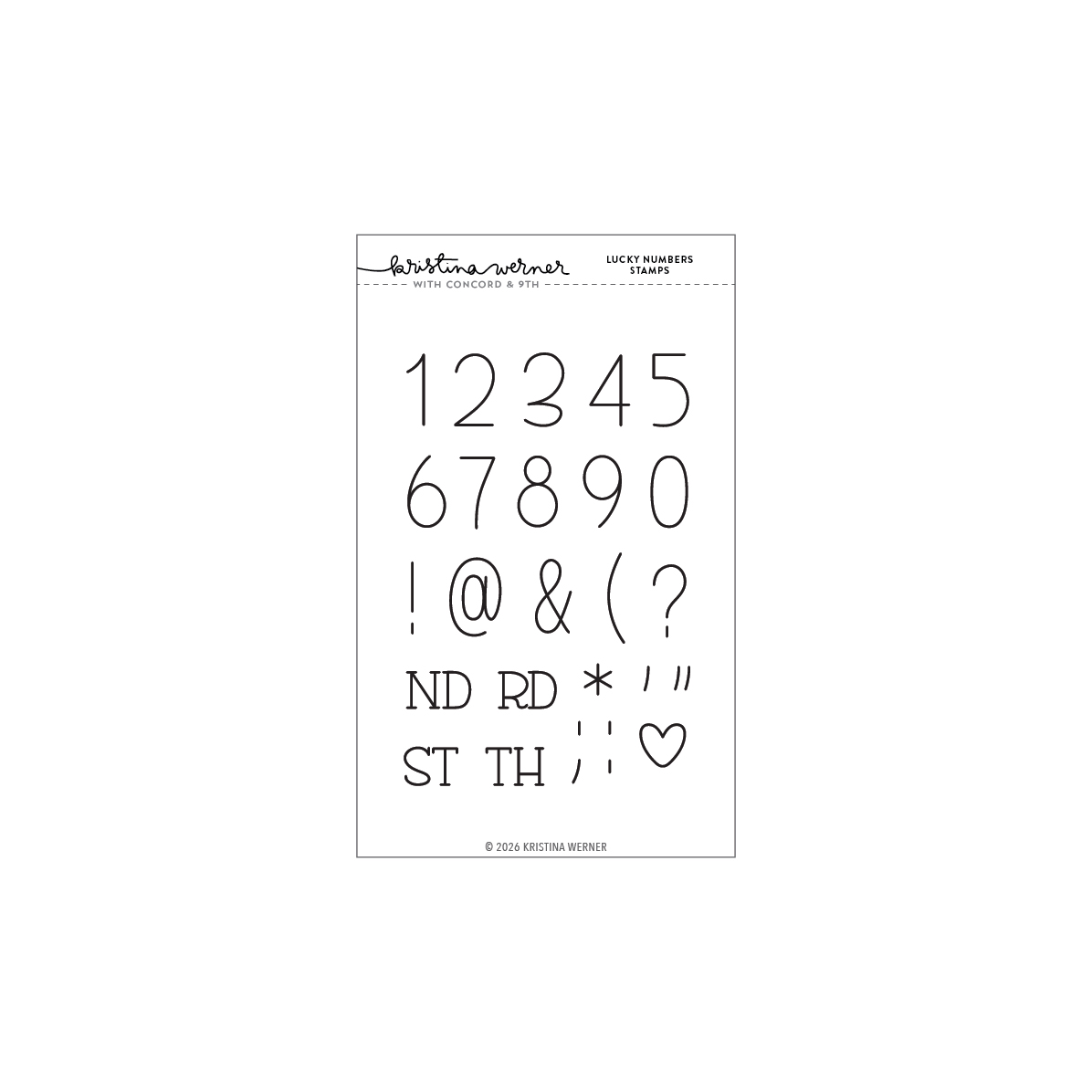 Concord & 9th - Lucky Numbers Stamp Set (4 x 6)